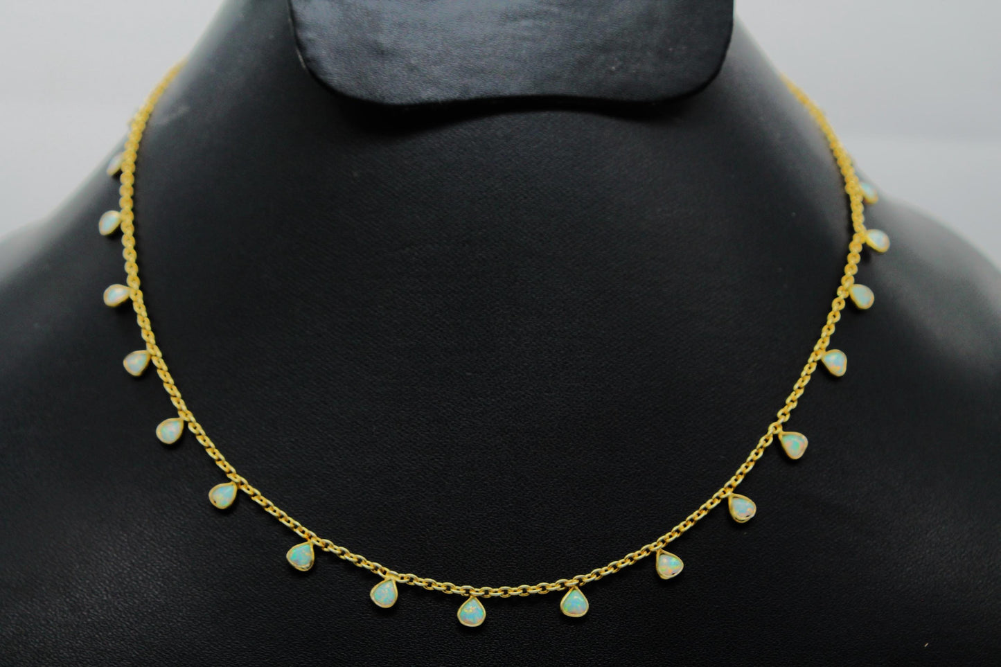 Opal Heart Necklace, Dainty Opal Jewelry, October Birthstone Necklace, 925 Sterling Silver Necklace for Women, Minimalist Necklace For Gift