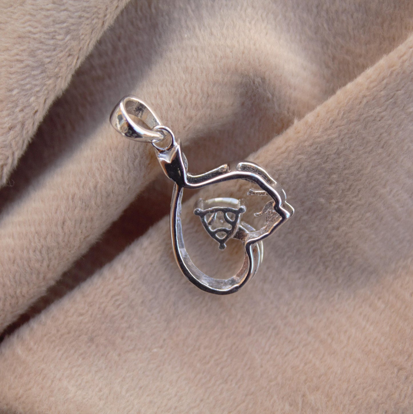 Heart Shape Moissanite 925 Sterling Silver Pendant, Silver Charm Pendant for Someone Special, Heart Moissanite Jewelry, Anniversary Gift