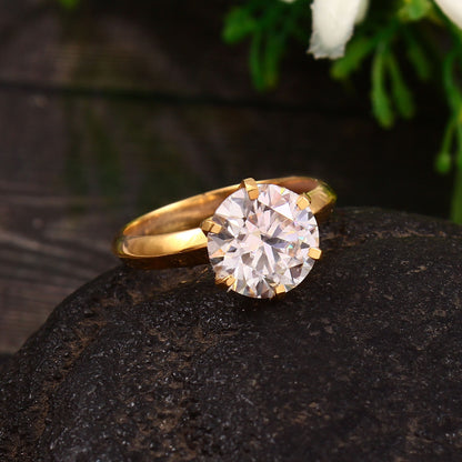 2.5 Carat Diamond Ring, 10K-14k-18k Solid Gold Ring, Solitaire Ring, Round Diamond Ring, Lab Grown Diamond Ring, Engagement Ring for Bride