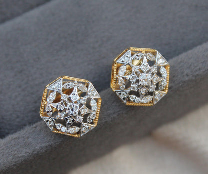 Luxury IGI Certified Diamond Set, VS-SI Diamond Gold Necklace & Earring, Bridal Jewelry Gift in 18K Yellow Gold Pendant Necklace Earring Set