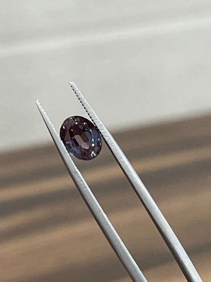 Lab-Created Alexandrite Oval Cut Stone, 3X4mm to 10X12mm Sizes Available, Faceted Stone Jewelry Making Supplies, Color Changing Stone