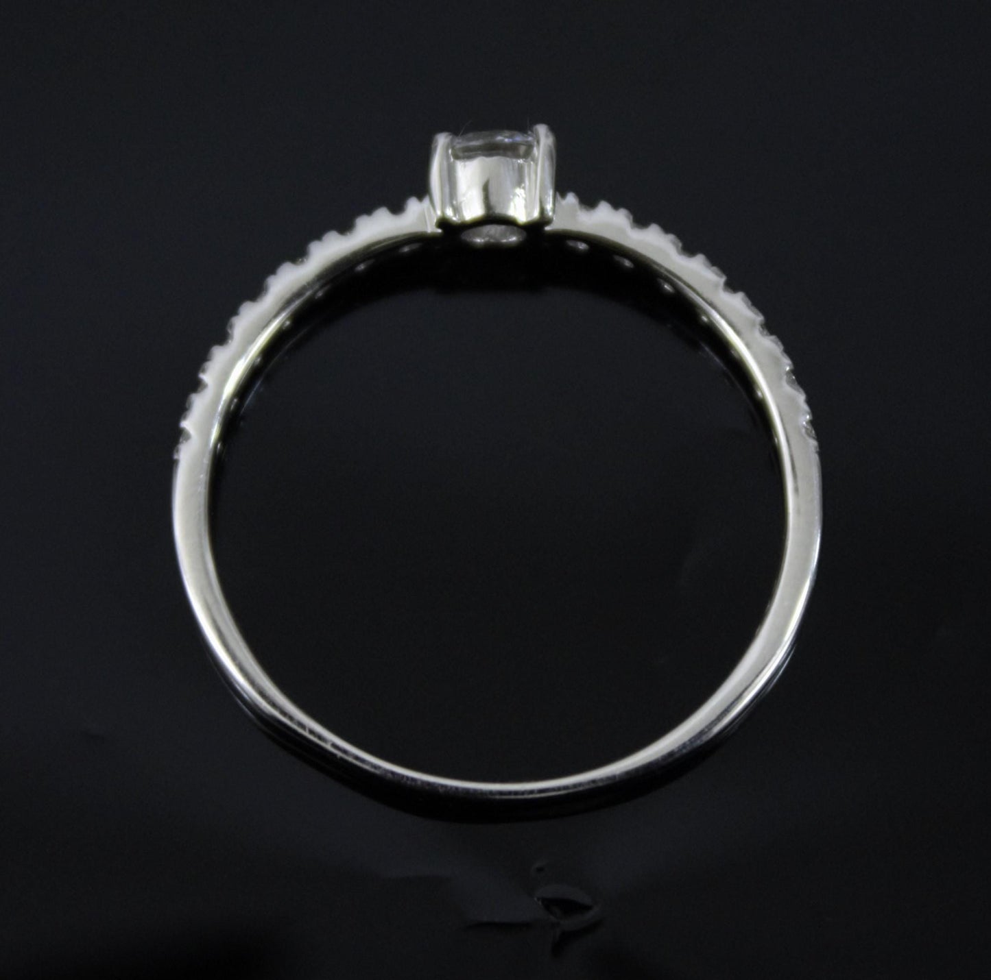 Minimalist Round Cut Moissanite Ring in 925 Sterling Silver, Solitaire Silver Ring, Stackable Promise Ring, Wedding Gift for Bridesmaids