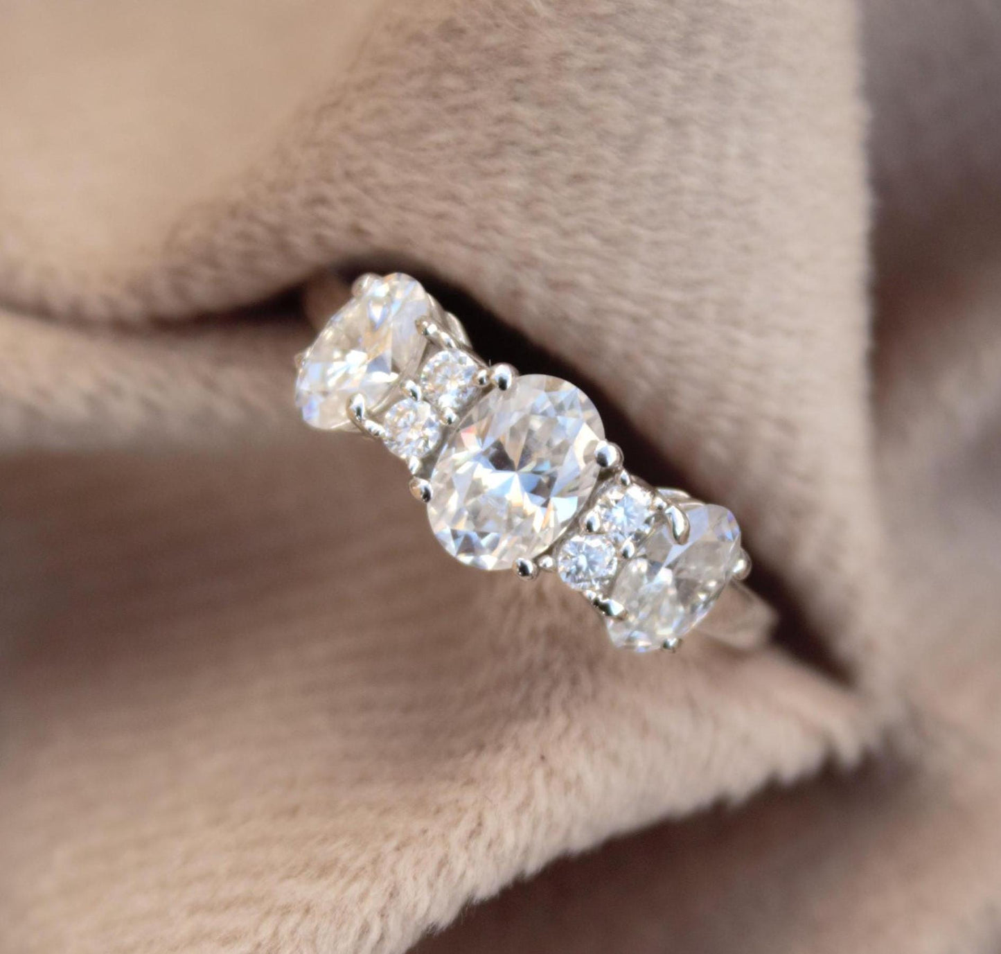 Oval Cut Solid Silver Ring, White Moissanite Jewelry, 925 Sterling Silver Moissanite Ring, Statement Travel Jewelry, Solitaire Ring for Her