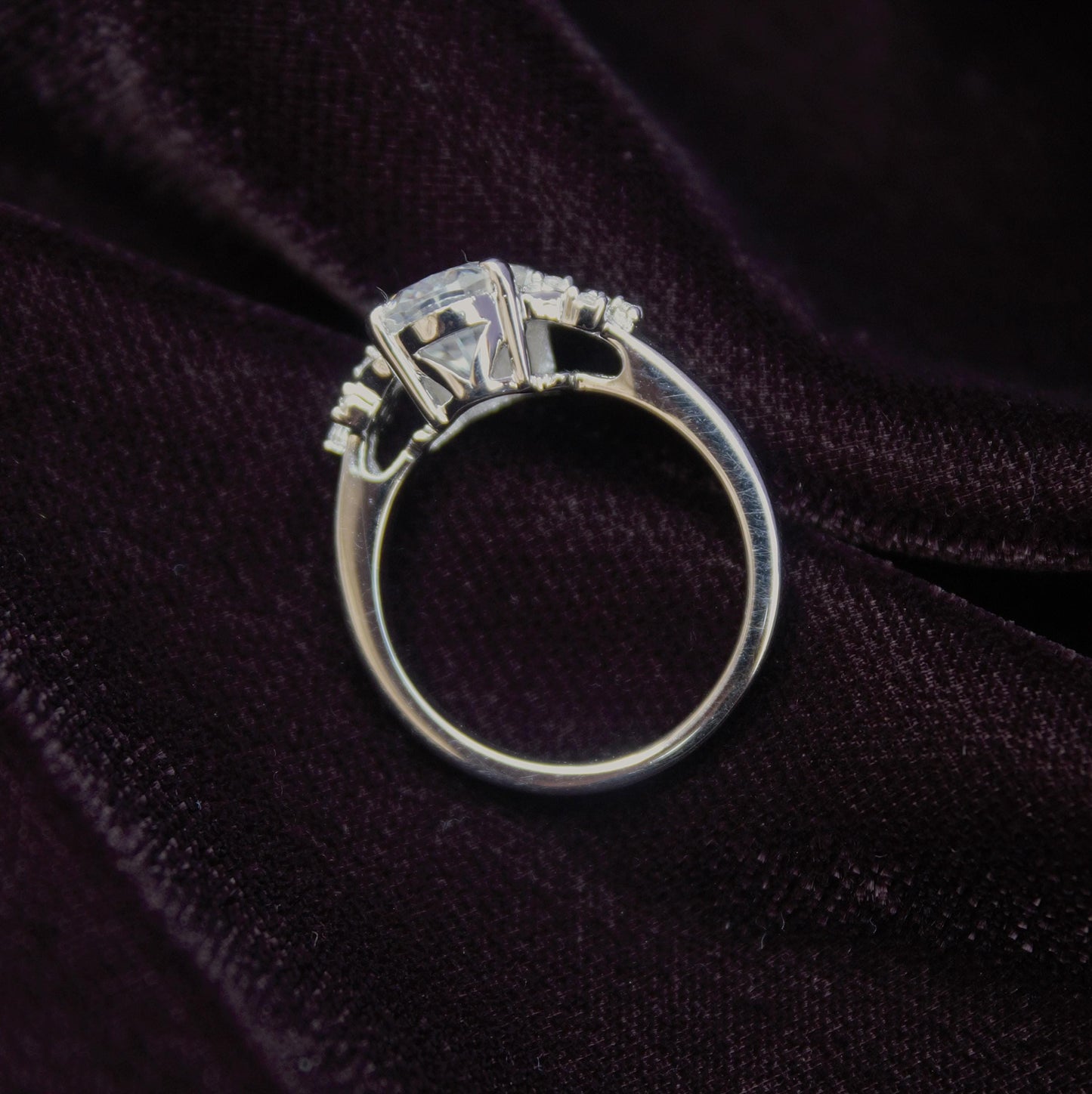 Sterling Silver Moissanite Ring, Statement Oval Cut Ring, Luxurious White Moissanite Jewelry, Cocktail Party Wear Ring, Graduation Gift