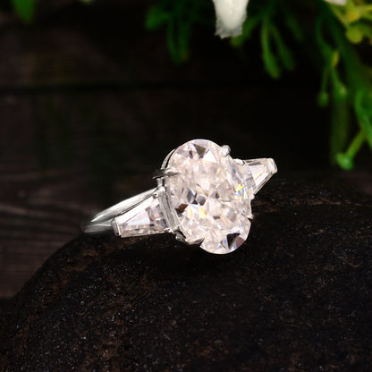 Oval Cut Diamond Ring, Solitaire Gold Ring, Lab Grown Diamond Ring, Available In10K/ 14K /18K Solid Gold, Handcrafted Statement Ring for Her