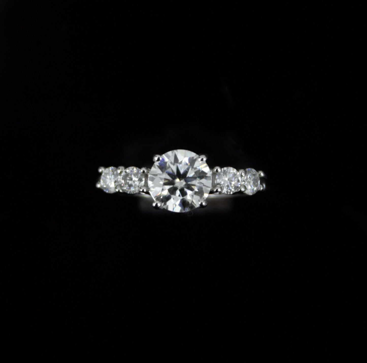 Round Cut Moissanite Ring in 925 Sterling Silver, Solitaire Silver Ring, Stackable Propose Ring, Engagement Gift for Bride, Statement Ring