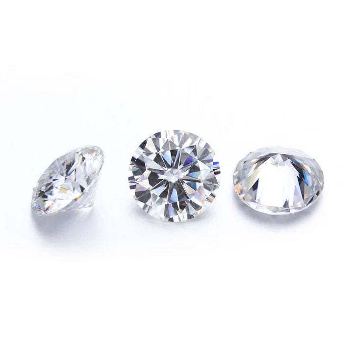 Round Moissanite Stone with GRA Certificate  - 4 MM to 18 MM - H&A round moissanite, gra Certified Round Moissanite,