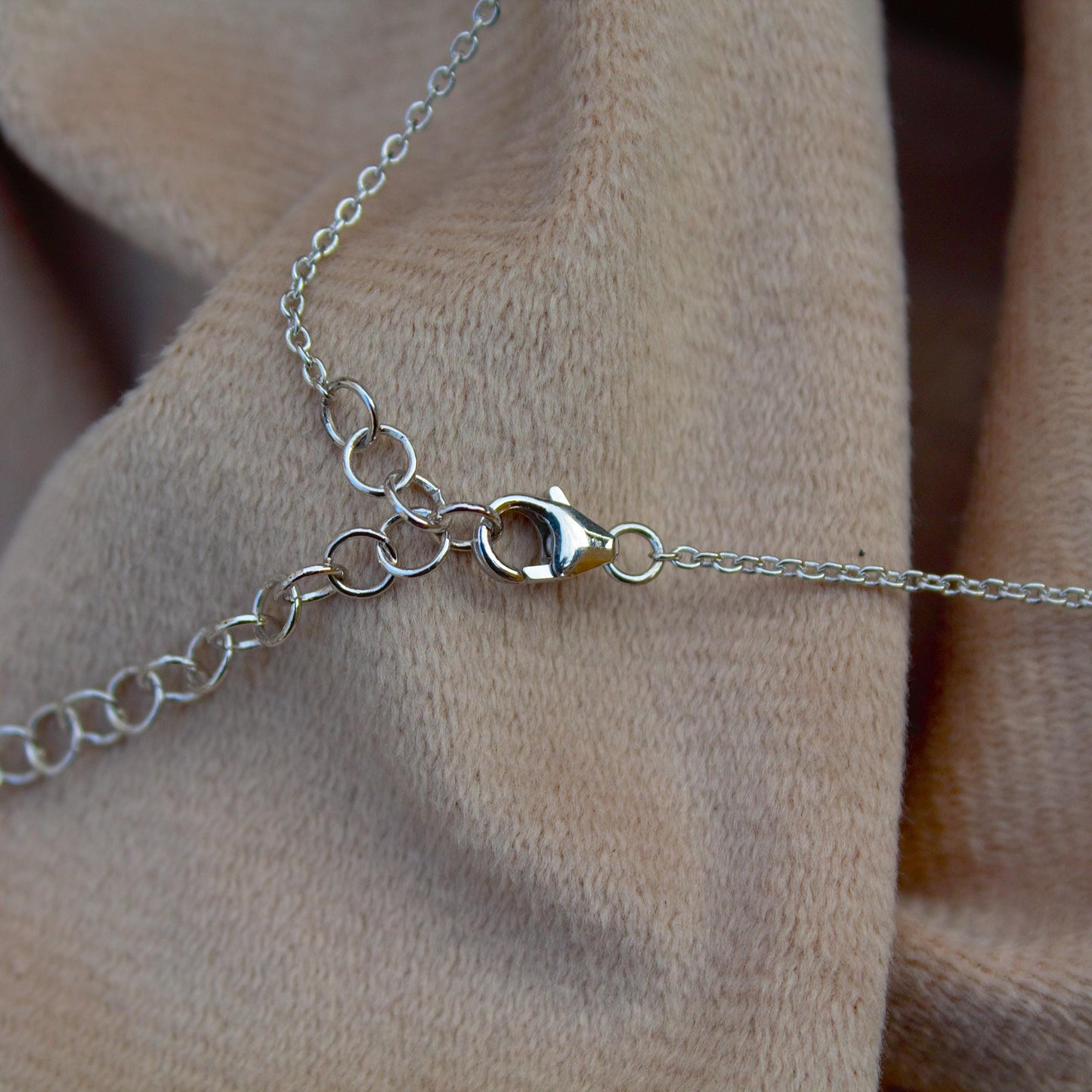 Statement Moissanite Silver Necklace, 925 Sterling Silver Chain Necklace, Lightweight Travel Jewelry, Dainty Silver Necklace Gift for Women