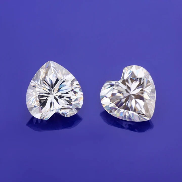 3 Carat Heart Moissanite Stone, 9.50 mm Heart Shape Moissanite - D Color VVS1 Moissanite Stone with GRA Certificate for Customize Jewelry