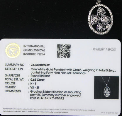 Solid Gold Earring Necklace Set, 18K Gold Diamond Necklace Set, IGI Certified Diamond Jewelry, Natural VS - SI Diamond Designer Jewelry Set