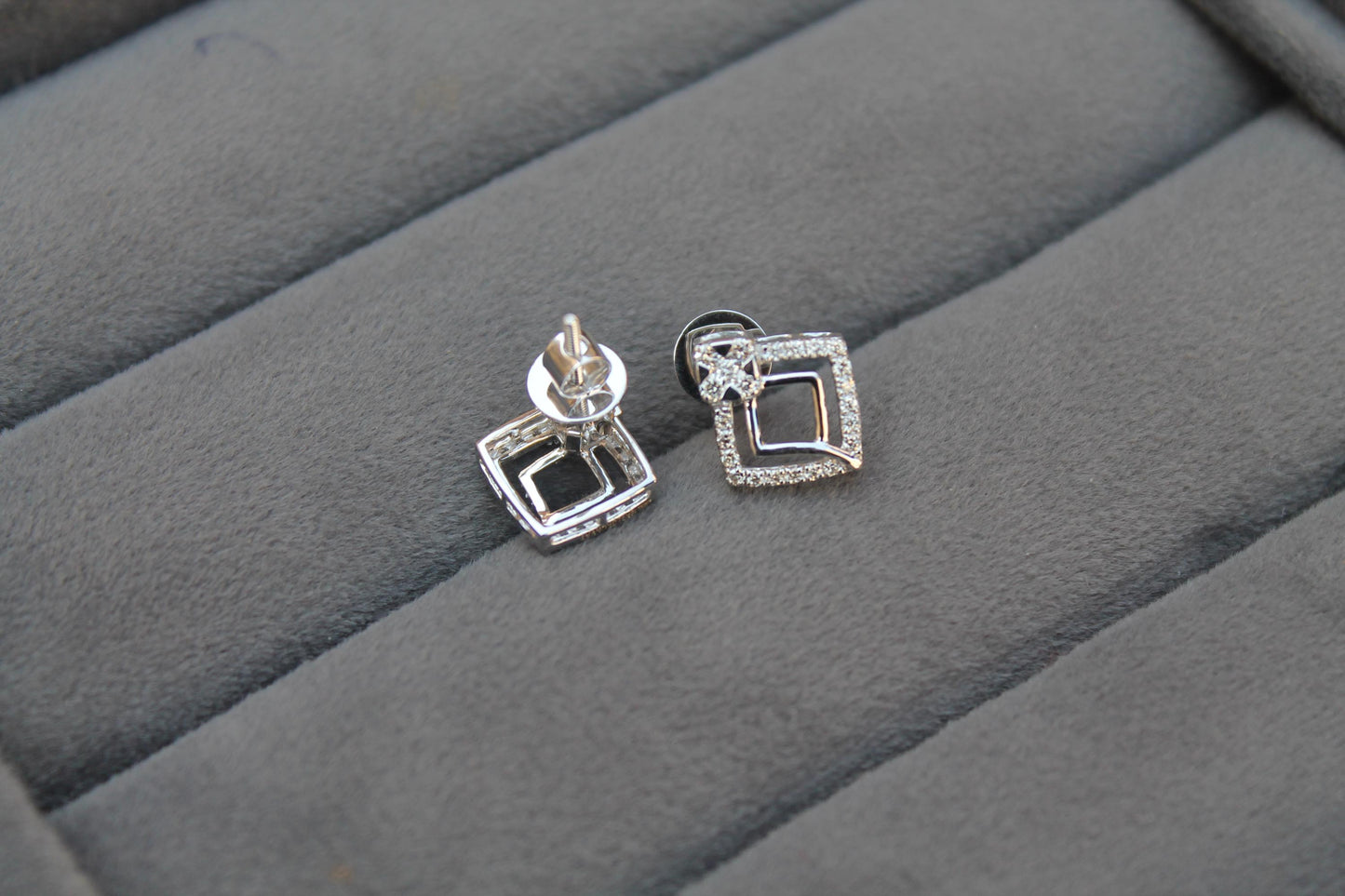 Diamond Gold Necklace with Earrings, 18K Gold Jewelry Set, Designer Gold Jewelry, Real Diamond Pendant with Chain and Stud Earrings Set