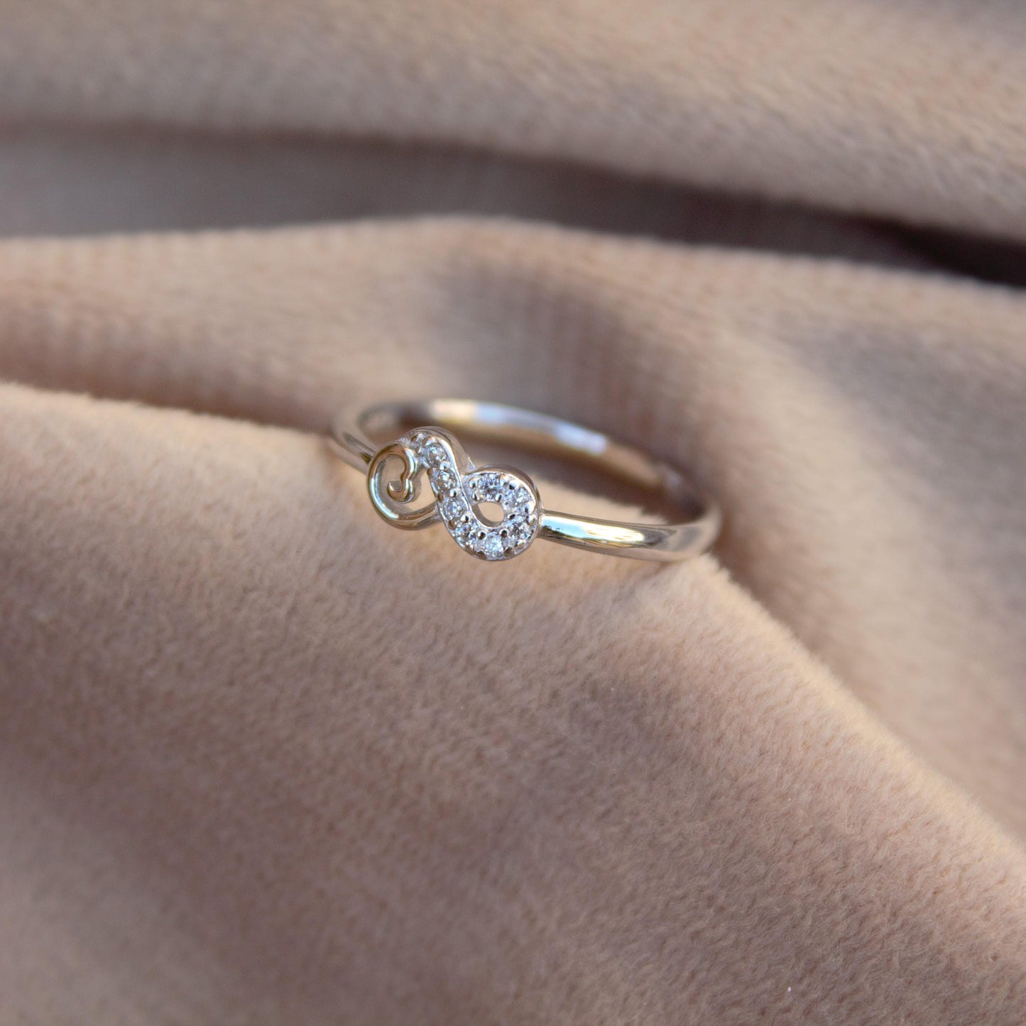 Dainty Thin Cubic Zirconia Silver Ring, 925Sterling Silver Minimalist Ring, Lightweight Silver Ring for Girls, Stacking Ring, Silver CZ Ring