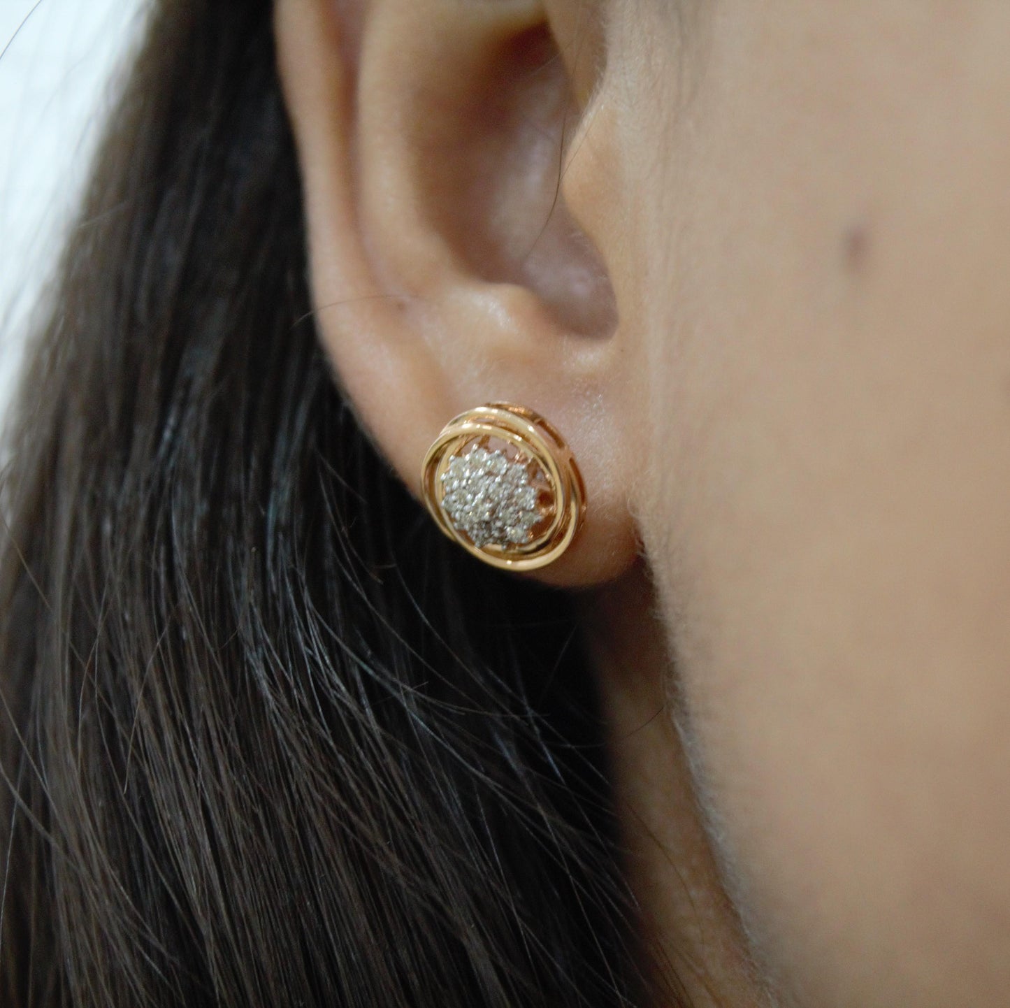 Solitaire Rose Gold Diamond Pendant Earrings Set, 18k Rose Gold Jewelry Set, Real Diamonds Jewelry, IGI Certified, Perfect Anniversary Gift