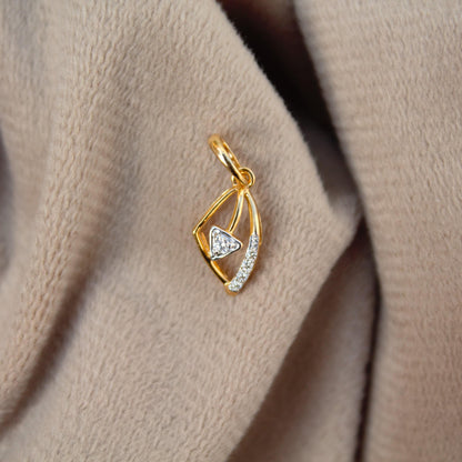 Natural Diamonds Without Chain Pendant, 18K Solid Gold Diamond Pendant, Lightweight Diamond Mini Pendant, IGI Certified Jewelry Gift for Her