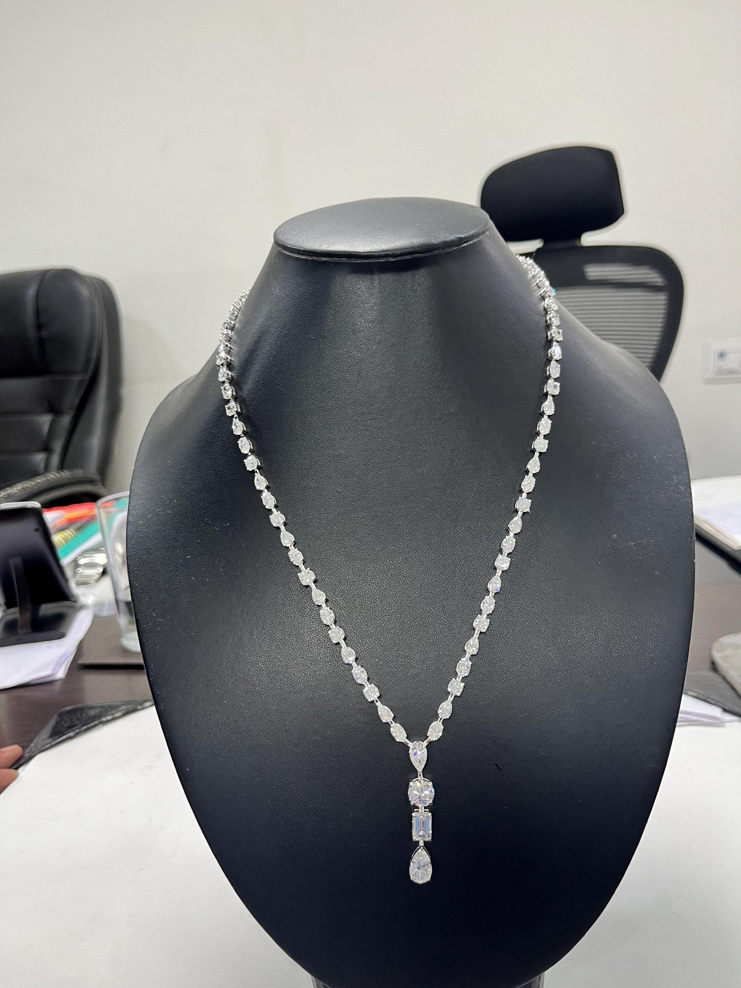 Lab Grown Diamond Necklace, DE colour, VVS/VS Clarity, 40+ Tcw Wedding Necklace, Statement Necklace, Gold Dainty Necklace, Gift for Bride