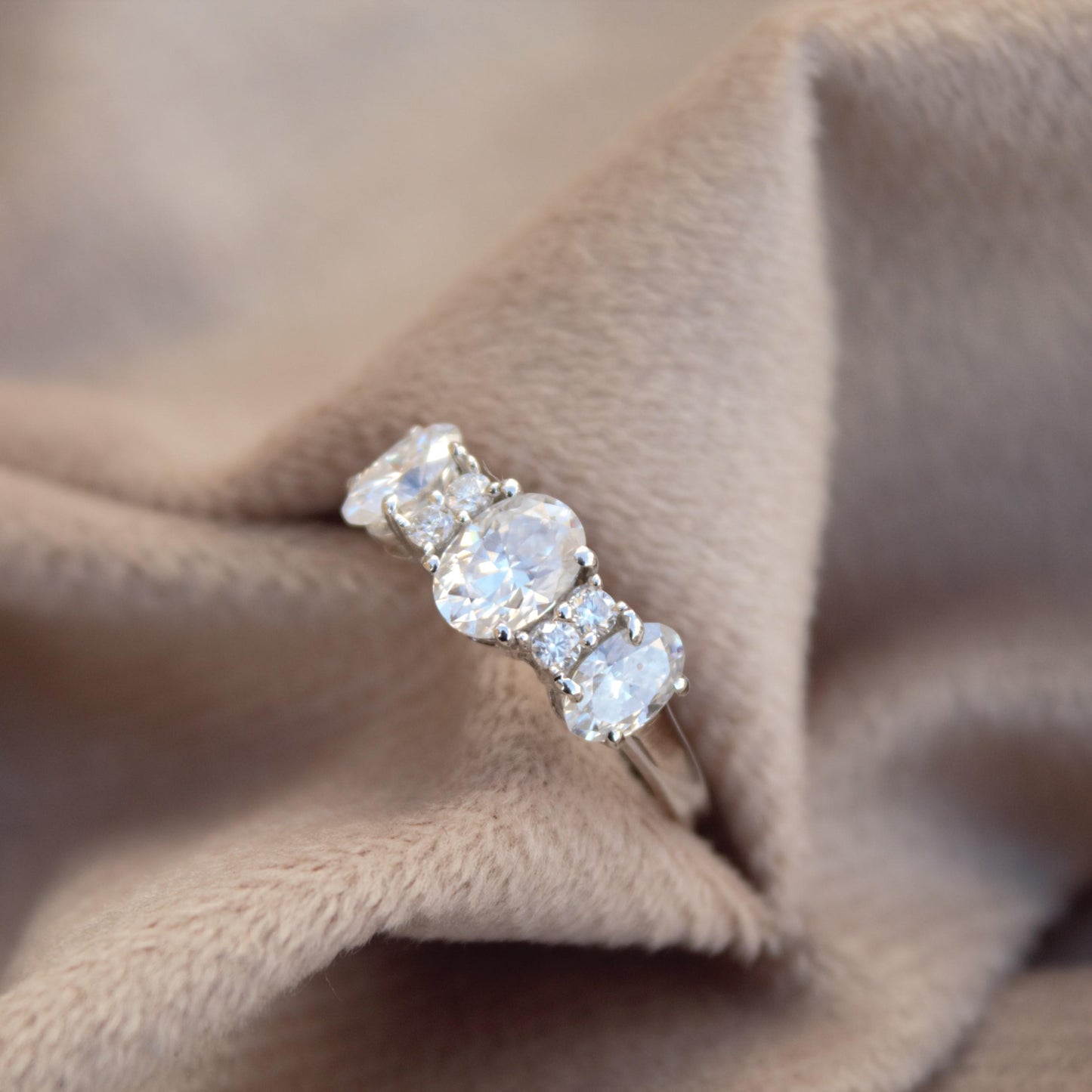 Oval Cut Solid Silver Ring, White Moissanite Jewelry, 925 Sterling Silver Moissanite Ring, Statement Travel Jewelry, Solitaire Ring for Her