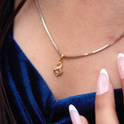 18K Solid Gold Dainty Pendant, IGI Certified Diamond Jewelry, Graduation Pendant Gift For Daughter, Natural Diamond Minimalist Pendant