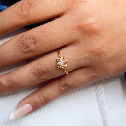 IGI Certified Diamond Jewelry, 18K Solid Gold Ring, Lightweight Diamond Ring For Daily Wear, 1.28 gram Diamond Gold Ring For Birthday Gift