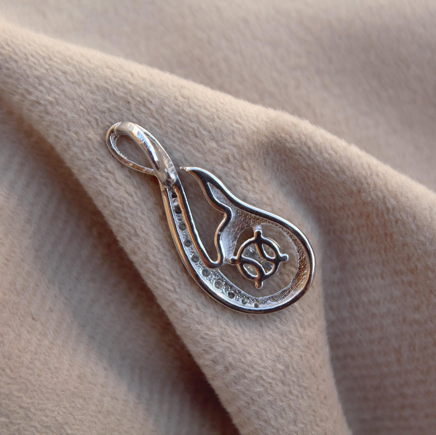 Moissanite Round Cut Stone Pendant, Silver Dainty Pendant for Her, Colorless Moissanite Jewelry Gift for Her, Women's Charm Pendant