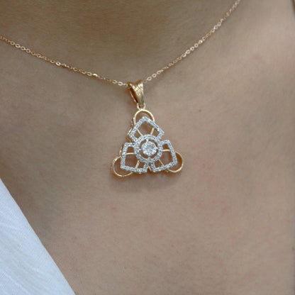 Rose Gold Diamond Jewelry Set, 18k Gold IGI Certified Diamond Pendant Earrings Set, Chain Pendant Necklace with Stud Earrings, Diamond Gift