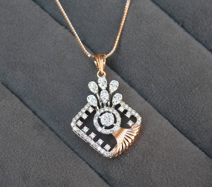 18k Rose Gold Lightweight Jewelry Set, iGi Certified Diamond Jewelry, Beautiful HI Color VS-SI Clarity Natural Diamond, Designer Diamond Set