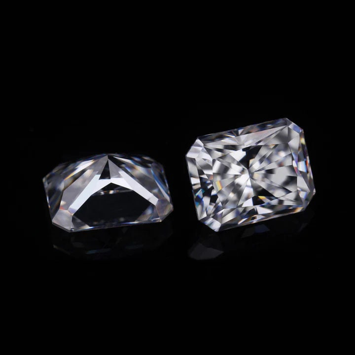 Radiant Cut Moissanite D Color VVS1, GRA Certified Stone for Men's Wedding Ring, Moissanite Loose Stone, 5X3mm to 14X10mm Available Sizes