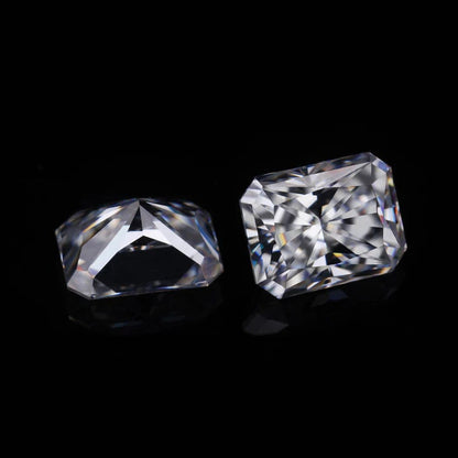 Radiant Cut Moissanite D Color VVS1, GRA Certified Stone for Men's Wedding Ring, Moissanite Loose Stone, 5X3mm to 14X10mm Available Sizes
