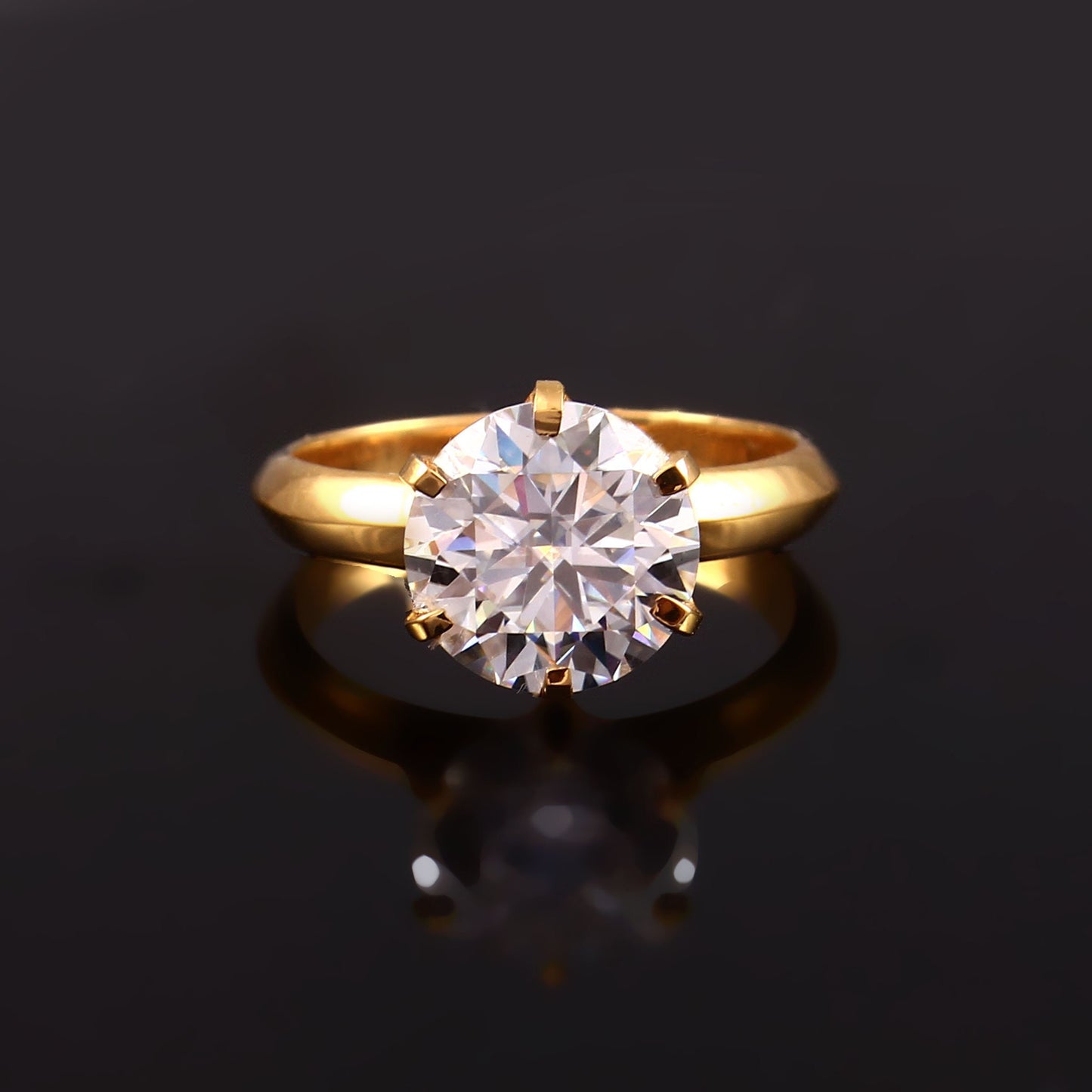 2.5 Carat Diamond Ring, 10K-14k-18k Solid Gold Ring, Solitaire Ring, Round Diamond Ring, Lab Grown Diamond Ring, Engagement Ring for Bride