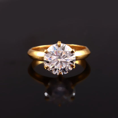 2.5 Carat Diamond Ring, 10K-14k-18k Solid Gold Ring, Solitaire Ring, Round Diamond Ring, Lab Grown Diamond Ring, Engagement Ring for Bride