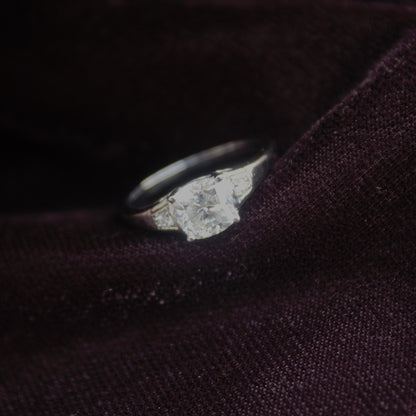 White Moissanite Cushion Cut Ring, Prong Set Ring for Her, 925 Sterling Silver Minimalist Ring, Handmade Ring for Men and Women, Dainty Ring