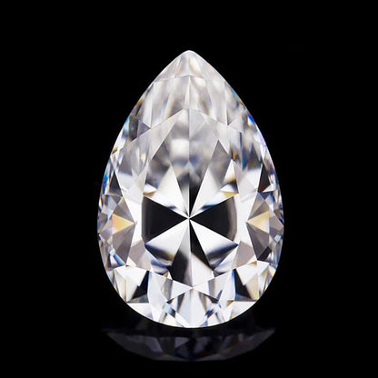 GRA Certified Moissanite Loose Stones, Pear Cut Moissanite D Color VVS 1 Grade Stone for Wedding or Engagement Jewelry, Pear Shape Stones