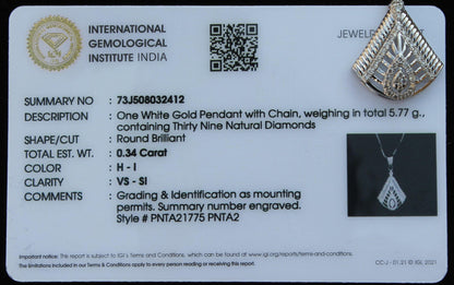 Beautiful Bridal Gold Jewelry Set, Real Diamond Dainty Necklace and Earring Set, Designer Statement 18K Gold Certified Jewelry for Women