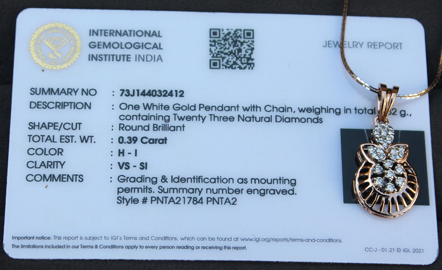 VS-SI Certified Natural Diamonds, 18K Gold Diamond Jewelry Set, Designer Pendant with Chain for Bride, Necklace Earrings Combo Set