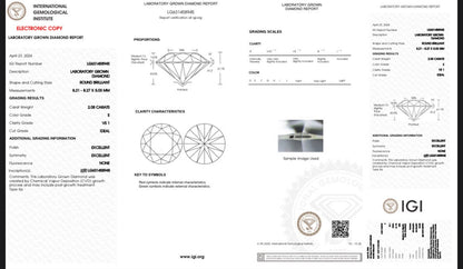 IGI Certified Lab Grown Diamond Round Studs, DE COLOR - VS1 Clarity, Cvd Gold Earrings, Solitaire Studs, Dainty Earrings, Yellow Gold Studs