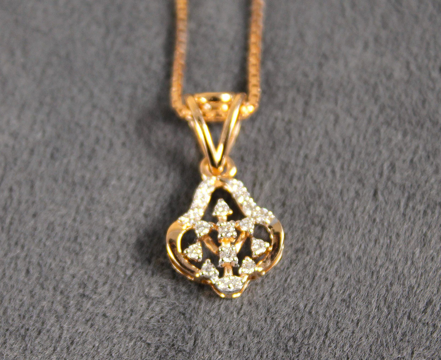 Real Diamond Pendant Necklace with Stud Earrings, 18K Gold Necklace Earring Set, IGI Certified Natural Diamond Wedding Jewelry Set for Her