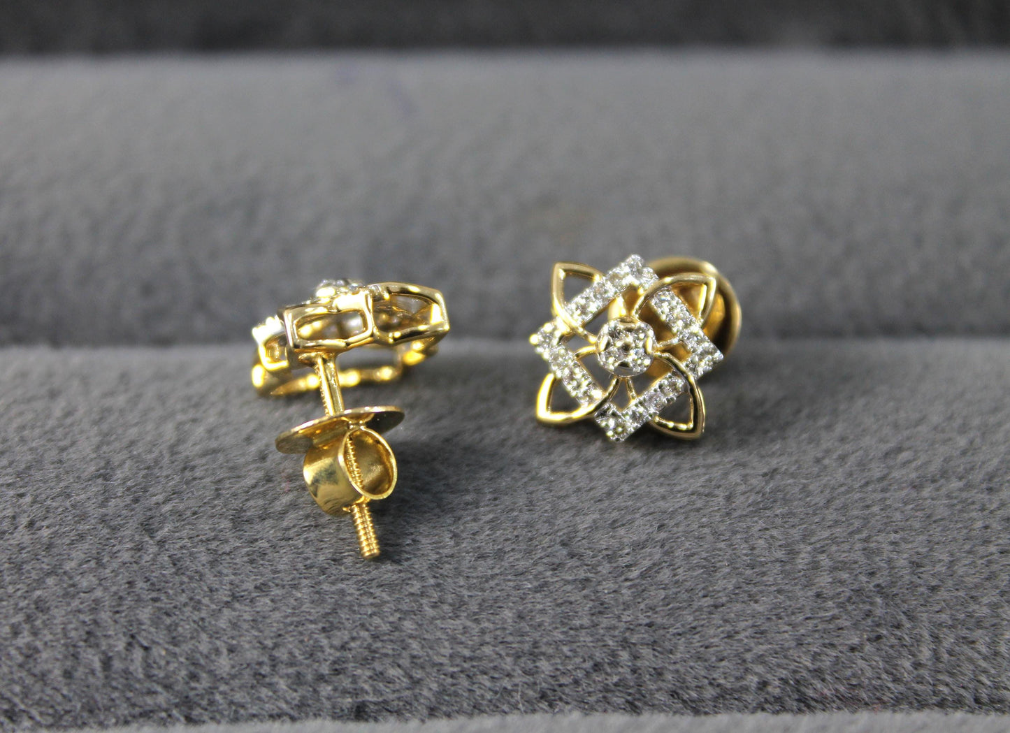 IGI Certified Diamond Necklace Earrings Set, Minimalist Jewelry for Wedding, 18K Gold Chain Pendant with Earrings Perfect Anniversary Gift