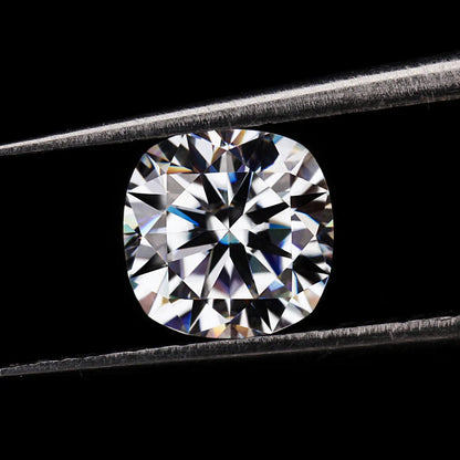 2 carat Cushion Moissanite - 7.5 MM Cushion Cut Loose Moissanite - D Color VVS1 Diamond Stone with GRA Certificate