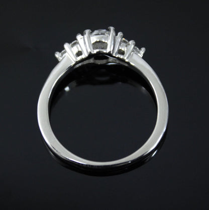 Solitaire Oval Moissanite Ring in 925 Sterling Silver, Dainty Silver Ring, Handmade Ring for Women, Classic Silver Ring for Anniversary Gift