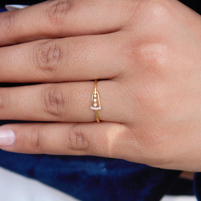 18K Solid Gold Ring, 0.94 Carat Natural Diamond Ring, Dainty Proposal Diamond Gold Ring, GH - VS SI Diamond Ring For Her, Certified Jewelry