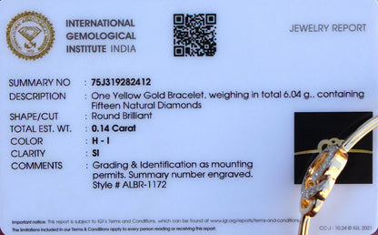 Heart Shape Natural Diamond Gold Bracelet, 14K Solid Gold Adjustable Bracelet, 0.14 Carat Natural Diamond Gold Cuff Bracelet For Girlfriend