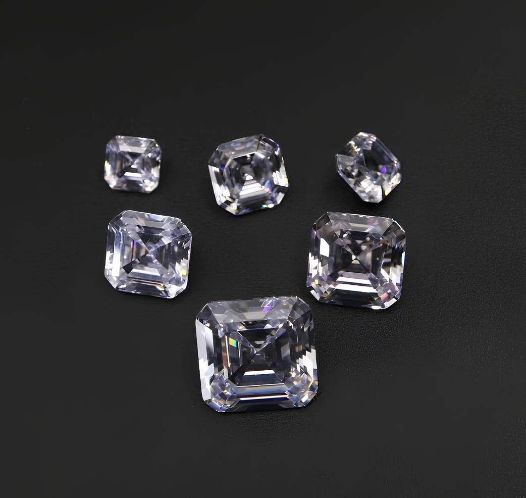 4 MM Asscher Cut Moissanite, Loose Gemstone For Jewelry, Asscher Shape Gemstone, 0.25 carat - 1 Carat packing, Loose Moissanite Gemstone