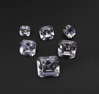 4 MM Asscher Cut Moissanite, Loose Gemstone For Jewelry, Asscher Shape Gemstone, 0.25 carat - 1 Carat packing, Loose Moissanite Gemstone