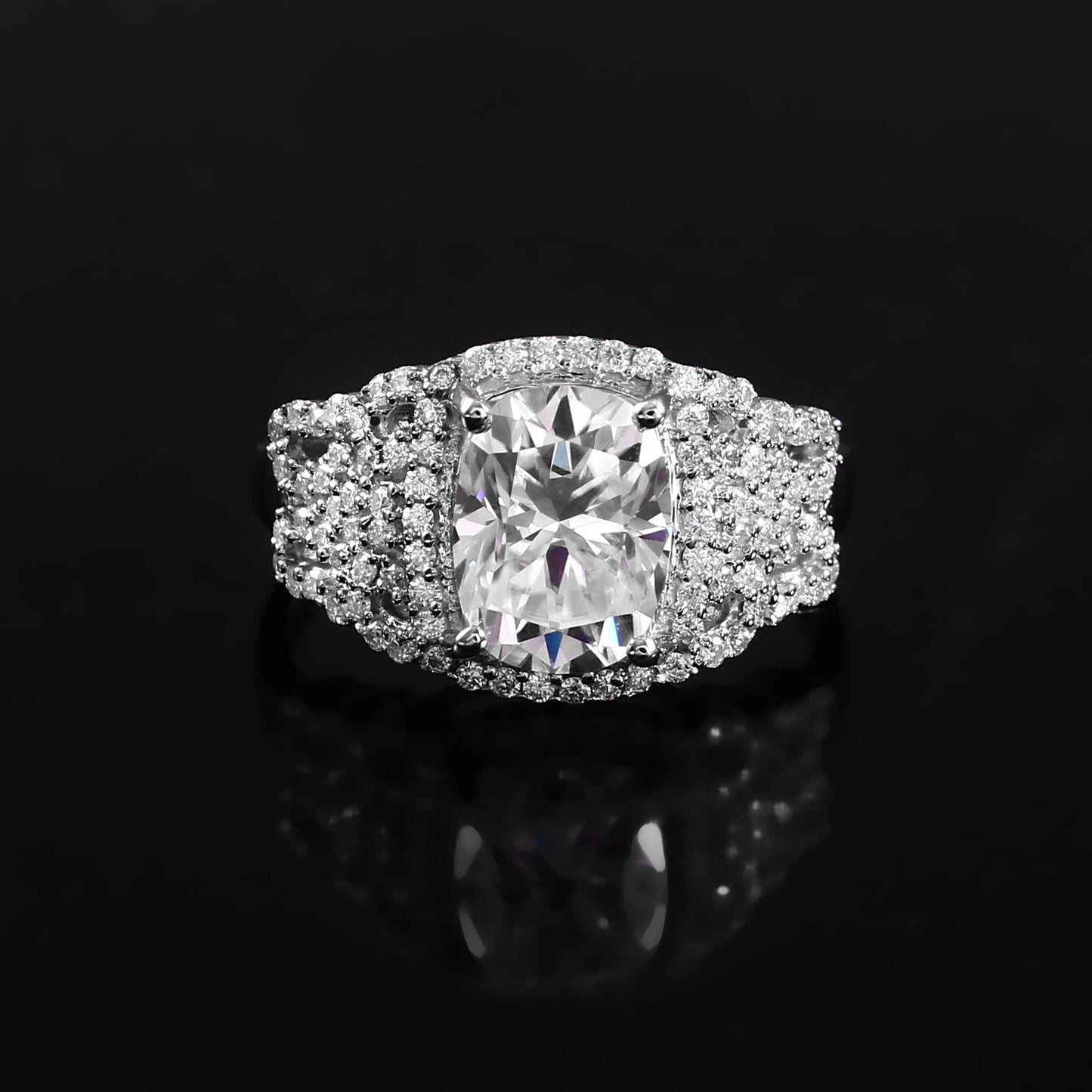 Elongated Cushion Victorian Style Ring, 10K-14K-18K Gold Ring, Solitaire Diamond Ring, Designer Jewelry, Lab Diamond Ring, Christmas Gift