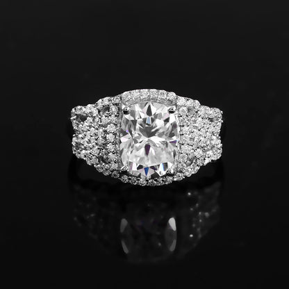 Elongated Cushion Victorian Style Ring, 10K-14K-18K Gold Ring, Solitaire Diamond Ring, Designer Jewelry, Lab Diamond Ring, Christmas Gift