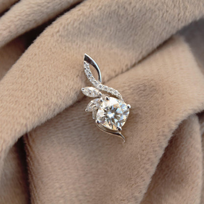 Cushion Shaped Prong Set Moissanite Pendant, 925 Sterling Silver Pendant, Designer Dainty Pendant for Her, Perfect Gift for Mother's Day