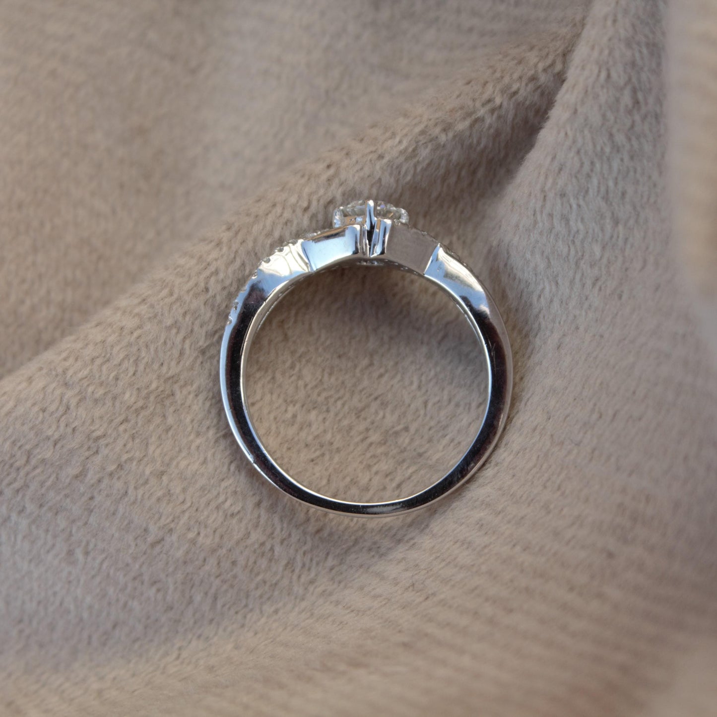 Silver Moissanite Dainty Ring for Wedding Gift, White Stone Ring, Designer Minimalist Ring, Moissanite Jewelry, Perfect Gift for Bridesmaids