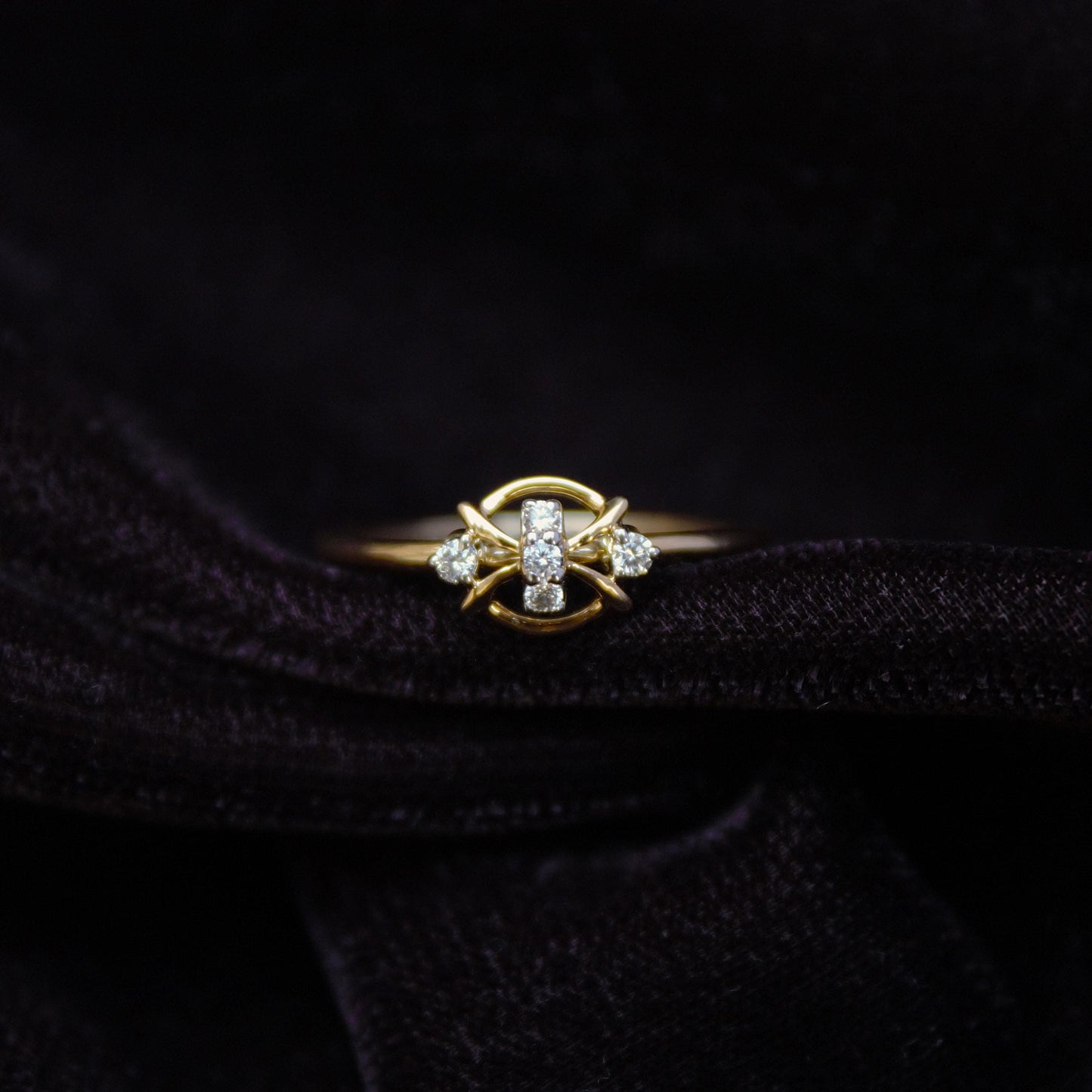 18K Solid Yellow Gold Ring, 6 US Gold Diamond Ring, IGI Certified Diamond Jewelry, Real Diamond Elegant Minimalist Ring For Birthday Gift