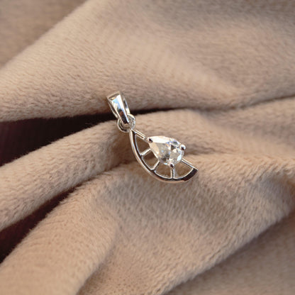 Pear Cut Moissanite Pendant, Single Stone Moissanite Pendant In 925 Sterling Silver, D Color VVS1 Timeless Elegant Pendant Without Chain