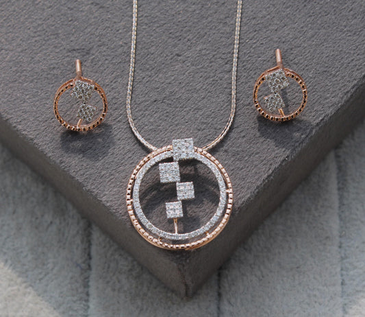 Natural Diamond Gold Earrings With Necklace, 18K Solid Real Gold Diamond Jewelry Set, Minimalist Diamond Jewelry For Valentines Day Gift