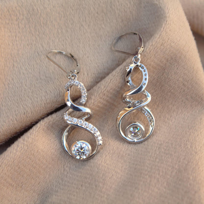 Moissanite Dangle Earring, Lever Back 925 Sterling Silver Earrings, Drop & Dangle Earrings for Women, Beautiful Birthday Gift for Daughter
